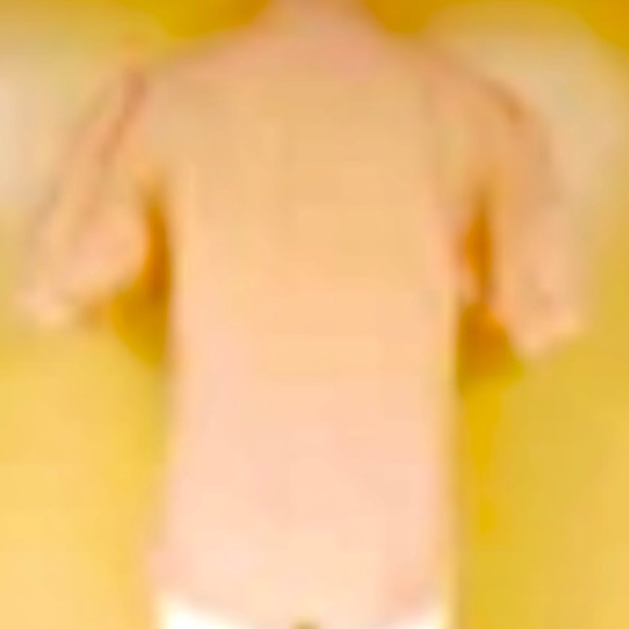 Vintage Peach Swiss Dot Blouse w Bow 6/8 - Picture 3 of 5